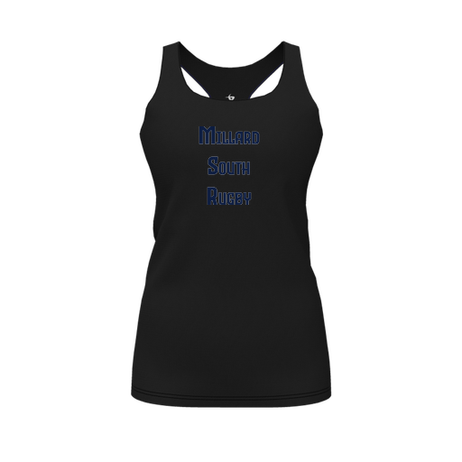 [FT0TRBBK-FYS-LOGO1] Decker Racerback Tank Top (Female Youth S, Black, Logo 1)