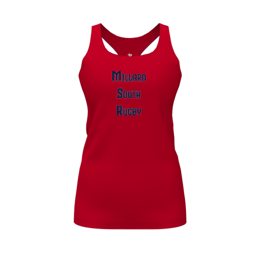 [FT0TRBRD-FYS-LOGO1] Decker Racerback Tank Top (Female Youth S, Red, Logo 1)