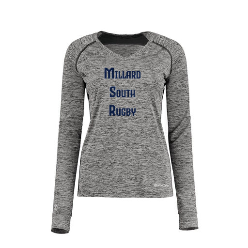 [222770.K94.XS-LOGO1] Ladies Electric Long Sleeve Shirt (Female Adult XS, Black, Logo 1)