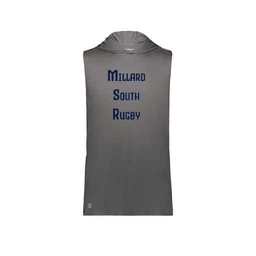 [222590.98D.XS-LOGO1] Men's CoolDry Sleeveless Hoodie (Adult XS, Gray, Logo 1)